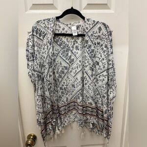 Maurices Black and White Patterned Blouse